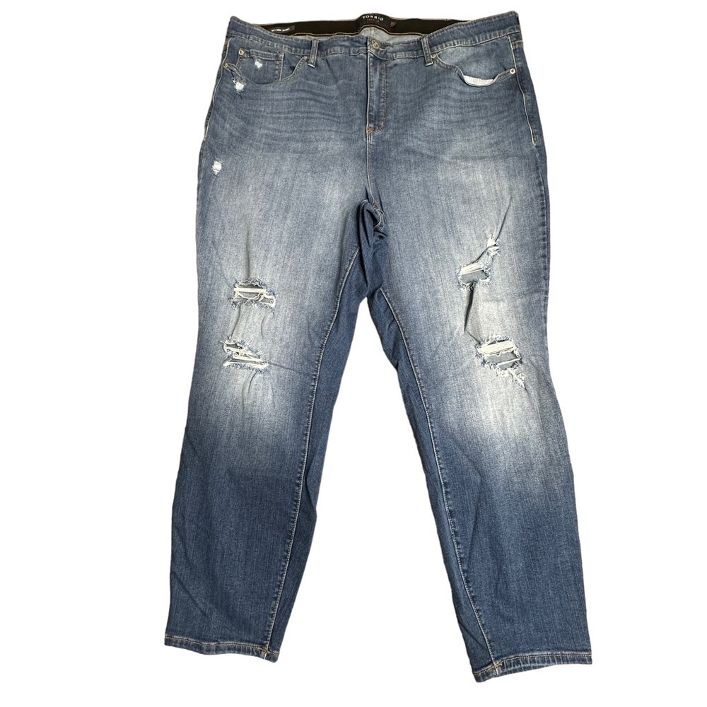 Torrid Sky High Skinny distressed crop jeans size 26